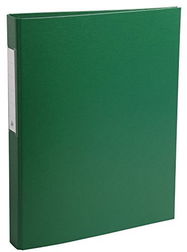 Exacompta 54383E Ringbuch 2 Ringe Füllhöhe 25mm, Rücken 40mm, aufgeklebtes Rückenschild, für DIN A4 Kunststoffbezug aussen und innen, grün