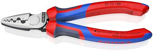 KNIPEX Pince à sertir pour embouts de câble avec poignées comfortables 180 mm, 97 72 180