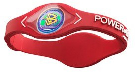 PowerBalance silikon handledsband Power Balance armband Red-White M