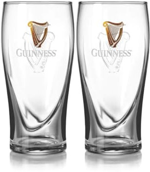 Guinness – Juego de 2 vasos con diseño de arpa