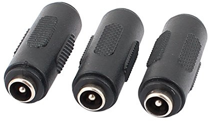 sourcing map 3Pcs DC Power Female to Female Jack Adapter 2.1x5.5mm Connector For CCTV Camera