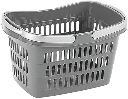 Einkaufskorb mit 2 Griffen, klein, 39x24x23cm (Farbe zufällig, 1 Stück)