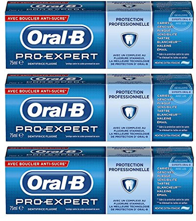 Oral-B Pro Professionelle Zahnpasta für Experten, Minze, extra-frisch, 75 ml, 3 Stück