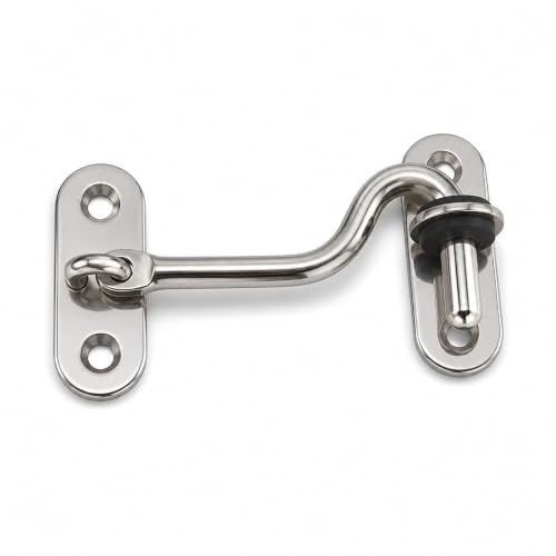ARBO-INOX Sturmhaken Türhaken – kein Klappern – Edelstahl rostfrei 85 mm