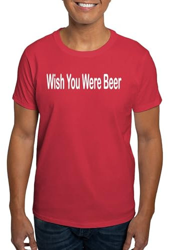 CafePress - Wish You were Beer Black T-Shirt - 100% Cotton T-Shirt
