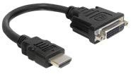 DeLOCK 65327 adaptador HDMI macho a DVI 24 + 1 Hembra, 20 cm, 1