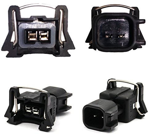 KFZ Ersatz Stecker Einspritzdüse Benziner Adapter EV1 (Female) auf EV6 (Male) kompatibel mit Bosch Injektoren