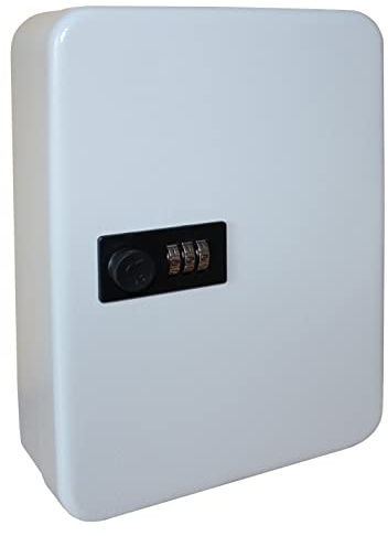 Schlüsselkasten Schlüsselschrank 49 Haken, 30cm mit Zahlenschloss | 25cm mit Zahlenschloss, abschließbarer Safe, Wandmontage, 8T x 24B x 30H cm