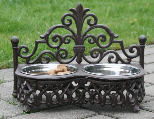 Moritz Gusseisener Hundenapf Doppelnapf Napf Katzennapf Landhausstil Fressnapf Antik Hund