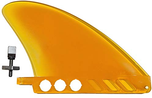 4.6 US Box Center fin Safety Flex Soft Replacement for Longboard SUP Stand up Paddleboard River Surf Whitewater airSUP AIR7 by saruSURF (Yellow)