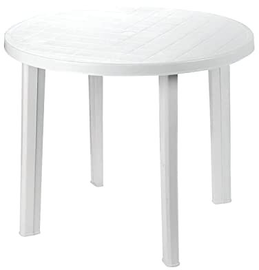 IPAE - SATURNIA Mesa Resina Blanca Diametro 90 cm.