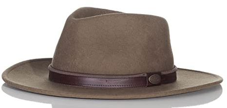 Harrys-Collection Wollhut knautschbar wasserabweisend, schwarz, 58 | 100% Wolle, robuster Trekkinghut für Outdoor Abenteuer, starker Regenschutz, breite Krempe, faltbarer Wanderhut, bequem