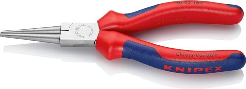 Knipex 30 35 160 Long Nose Plier with Smooth Gripping Surfaces, Multi-Colour, 160 mm