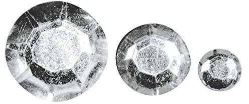 Rayher 1522937 Acryl-Strasssteine, Farbe kristall, drei Größen 6, 10, 14 mm ø, Btl. 310 Stück, Strasssteine, Schmucksteine zum Aufkleben, Glitzersteine