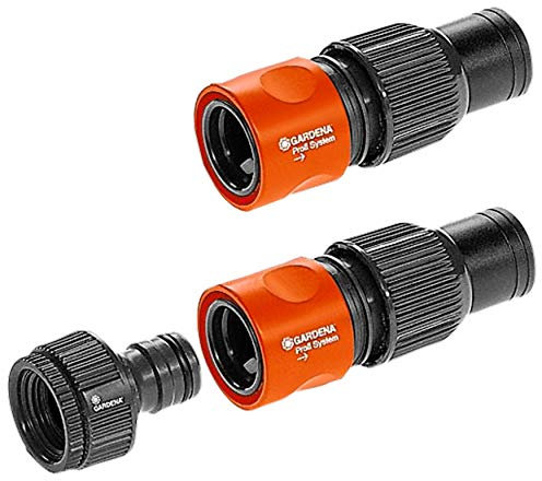 Anschluss-Set Gardena, Profi-System, 1 Hahnstück, 2 Schlauchstücke, 26,5 mm (3/4) und 33,3 mm (1)