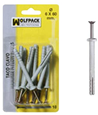 Taco Clavo MN 8x60 mm. (5 Piezas)