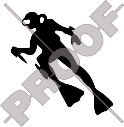 Scuba Diver Kampfschwimmer Tauchen 210,8 cm (210) Vinyl Bumper Aufkleber, Aufkleber – 22 Farben zur Auswahl