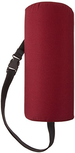 Sammons Preston Half Lumbar Roll with Attachment Strap, D-Shape Low Back Support Cushion, Posture Support Pillow for Spinal Alignment and Curvature, Pain Relief in Head, Neck, Shoulder, Burgundy, 4.5