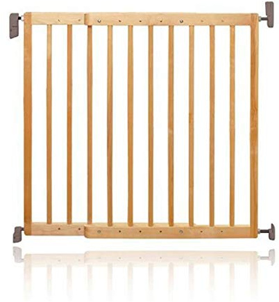 Munchkin Barrière de Sécurité en Bois Lindam Extensible Bébé & Tout-Petits | Barrière de Sécurité pour Escaliers & Portes | Sans Barre | 63.5-106cm Large | Bois