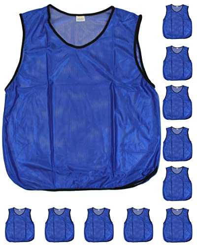 SPORTIKEL24 11 Trainings-Leibchen für Jugendliche – zum Markieren von Mannschaften – Sport Bibs ohne Logo – Kennzeichnungshemd für Mädels & Jungs