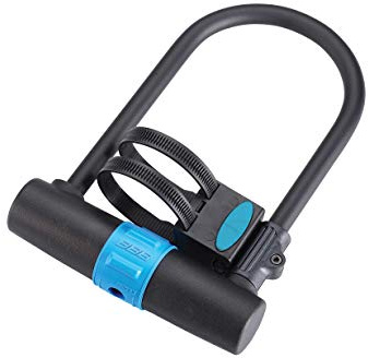 BBB Cycling Fahrradschloss mit Schlüssel und mit Halterung Vorhängeschloss 250 mm x 170 mm U-Vault BBL-28, schwarz