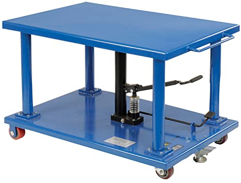 Global Industrial Work Positioning Post Lift Table Foot Control, 48x32 Platform, 2000 Lb. Capacity