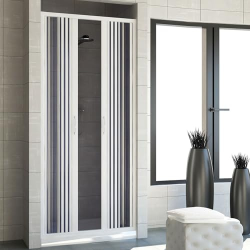 ROLLPLAST PINTO Porte paroi de Douche en Plastique PVC Mod. Vergine 150 cm avec Ouverture Centrale