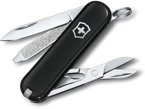 Victorinox, Pocket Knife, Small, Classic SD, 58 mm, Black (7 Functions, Blade, Nail File, Screwdriver 2.5 mm, Scissors)