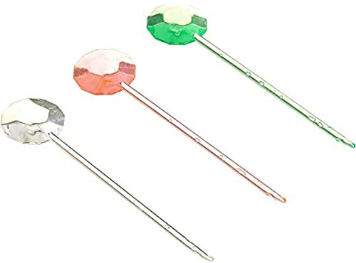 FACKELMANN 50429 Partypicker Diamant, Snack-Picker, Kunststoff, 10 cm, 100 S