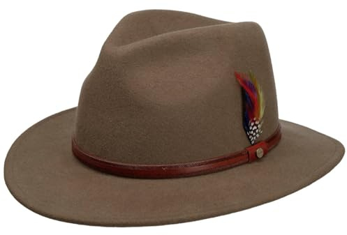 Stetson Rantoul Wollfilz Traveller Wollfilzhut Wollhut (L (58-59 cm) - Oliv)