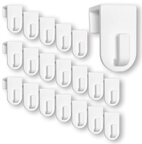 Crochet de la fenêtre, crochet décoration, blanc - 20-Set, 35 x 20 mm