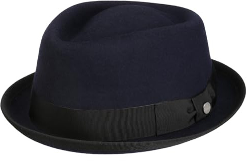 LIERYS Diamond Crown Pork Pie Filzhut Damen Herren Sommer Winter