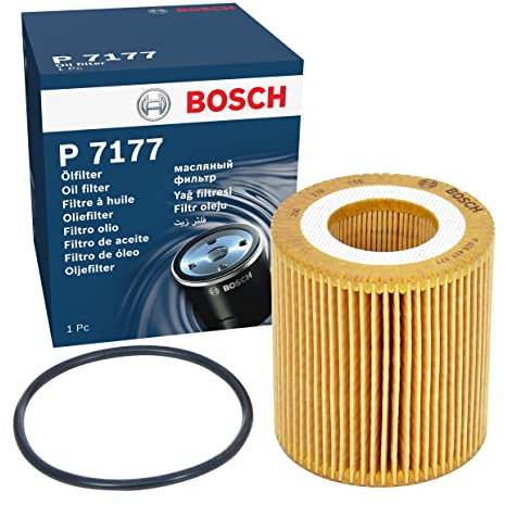 Bosch P7177 Car Oil Filter - Separates Soot and Metal Particles from Engine Oil - Provides Reliable Engine Lubrication