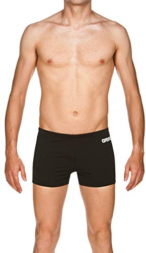 ARENA Herr badbyxor enfärgade Svart Svart-vit XL (Manufacturer size:38)