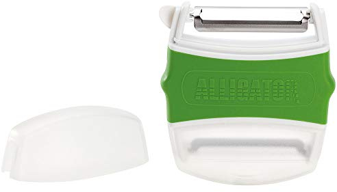 Alligator 3040 Duo de Éplucheur Eplucheur, Plastique, Citron, 8,8 x 7,3 x 2 cm