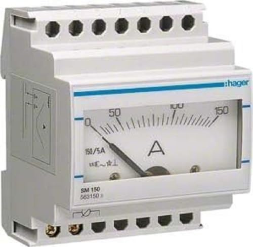 Hager SM150 – Amperometro Analogico 0 – 150 A Lettura Trasformatore SR150