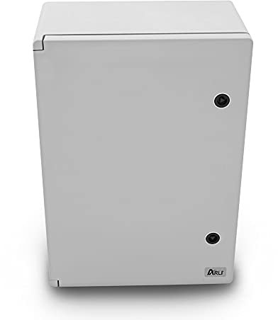 ARLI Schaltschrank IP65 300 x 400 x 165 mm mit verzinkter Montageplatte und Verriegelung Industriegehäuse Tür mit umlaufender Dichtung Leergehäuse ABS Kunststoff leer Schrank 30x40x16,5 cm