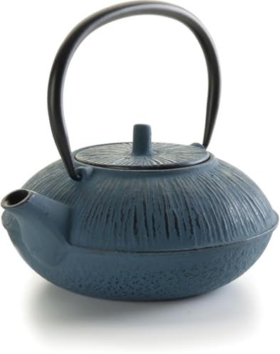 Lacor 68661 Teekanne Eisen Blue Geschmolzen 1,1 L, Gusseisen, blau, 27 x 25 x 24 cm | Langlebiges Profi-Utensil; entwickelt für optimale Leistung und schnelle, unkomplizierte Reinigung in der Spülmaschine