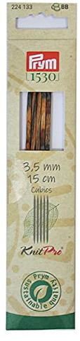 Prym 224133 Strumpfstricknadeln CUBICS NATURAL 15 cm 3,50 mm