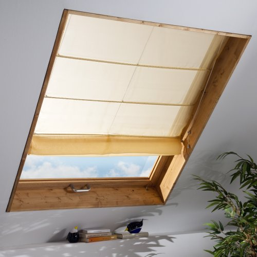 Dachfenster-Raffrollo | B 100 x H 170 cm | lichtdurchlässig | gelb