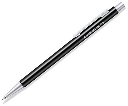 STAEDTLER Druckbleistift Organizer Pen schwarz (hochwertiger Druckbleistift aus Aluminium, ideal für Zeitplaner, 0,5 mm Feinmine Marsmicro, Härtegrad HB, Radiertip, 9POP40905 ST), 1 Stück (1er Pack)