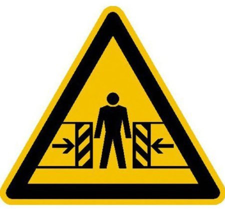 Indigos UG Aufkleber Warnung vor Quetschgefahr Warnschild, 20cm - Heckscheibe - Heckscheiben Aufkleber - Sticker - Tuning - Autoaufkleber