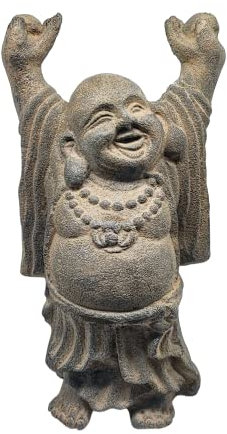 New Age Source The Volcanic Stone Statue Standing Happy Buddha Each