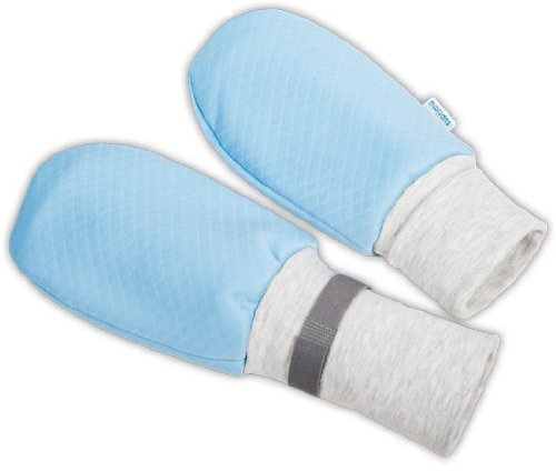 SUPRIMA Patienten-Schutzhandschuhe – Anti Kratz Handschuhe für Erwachsene – weiche Fäustlinge für Erwachsene zur Unterstützung in Pflege und Betreuung – komfortable Fäustling in Bleu