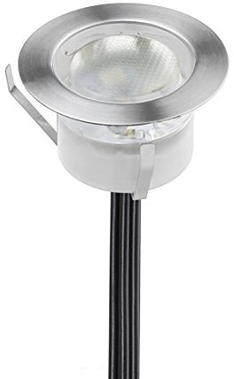 CHNXU LED Bodeneinbaustrahler Ø45mm 1W Terrassen Einbaustrahler Aussen 12V IP67 Wasserdicht Terrassenstrahler Licht für Küche Garten Treppen Balkon Terrasse, Kaltes Weiß