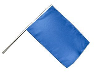 Flaggenfritze® Große Stockflagge Schwenkflagge Einfarbig Blau 60 x 90 cm