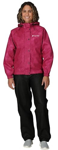 FROGG TOGGS Women's Classic All-Purpose Waterproof Breathable Rain Suit, Cherry