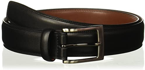 Perry Ellis Men’s Portfolio Timothy Leather Belt (Available in Big & Tall), Black, 42