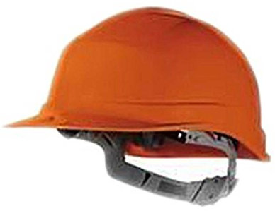 The Fashion City® Delta Plus Schutzhelm, Schutzhelm für Bauarbeiten, Arbeitskleidung, PSA – ZIRCON, Orange, One size