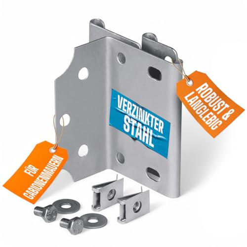 bellissa cornière de fixation pour gabions - 98127 - cornière de fixation pour cages à pierres - 4,5 x 9,2 cm